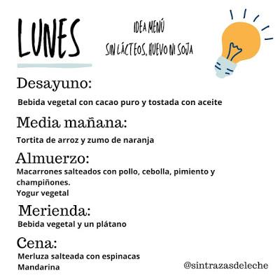 Menú Semanal.5 - Sin leche, huevo ni soja Menú Semanal.5 - Sin leche, huevo ni soja