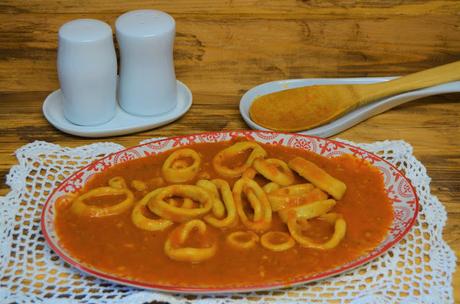 Cocinando a fuego lento, mycook touch amasar, calamares en salsa, mycook touch chile, mycook touch recetas, mycook touch taurus recetas, Mycook Touch, Mycook Touch Taurus, calamares en salsa picante, mycook touch black edition,