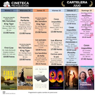 INVITA CINETECA MEXIQUENSE A DISFRUTAR EN VACACIONES INTERESANTES PROPUESTAS FÍLMICAS