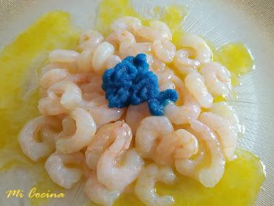 QUISQUILLAS DEL MAR DE ALBORAN CRUDAS ADEREZADAS CON UNA EMULSION DE LIMON Y ACEITE DE OLIVA VIRGEN EXTRA DE RONDA QUISQUILLAS DEL MAR DE ALBORAN CRUDAS ADEREZADAS CON UNA EMULSION DE LIMON Y ACEITE DE OLIVA VIRGEN EXTRA DE RONDA