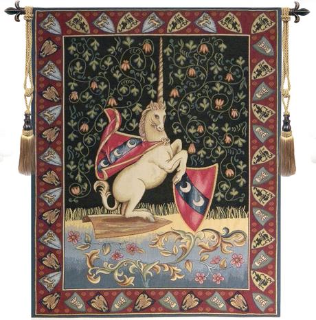 Unicorn Medieval Italian Tapestry, H33