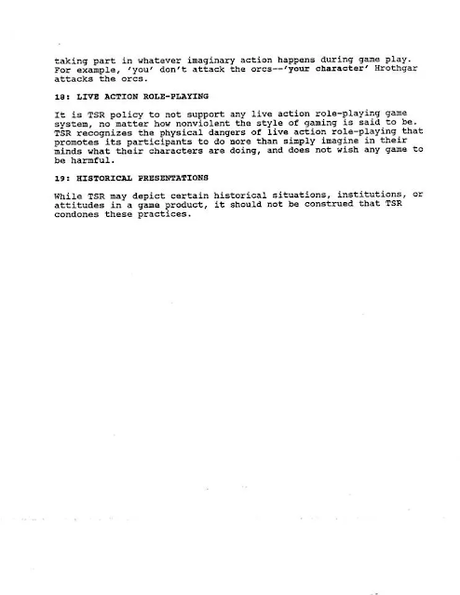 Los Códigos Éticos de TSR (1984, 92-94) Los Códigos Éticos de TSR (1984, 92-94)