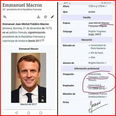 Macron, empleado de Rothschild