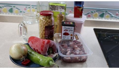 Garbanzos con Carne de Ternera Thermomix ® Los ingredientes necesarios para hacer la receta de garbanzos guisados con carne