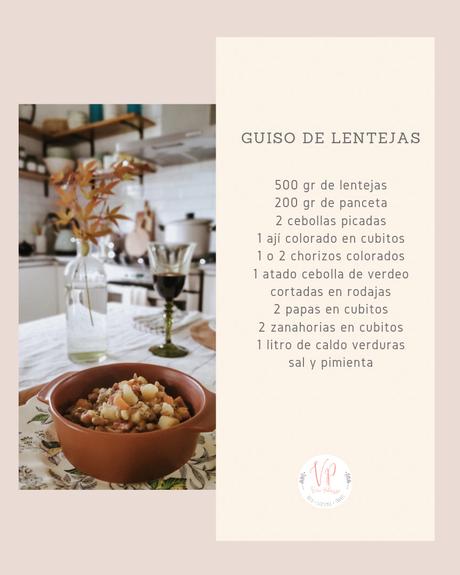 Recetas de Invierno: guiso de lentejas