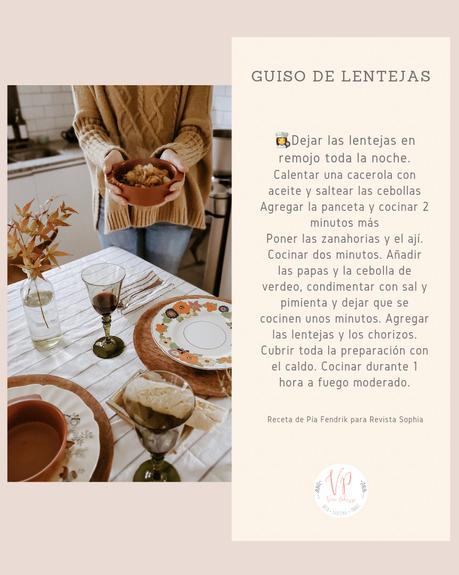 Recetas de Invierno: guiso de lentejas