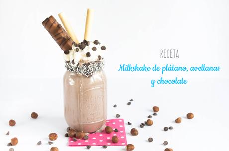 receta-milkshake-plátano-avellanas-chocolate Milkshake de plátano, avellanas y chocolate