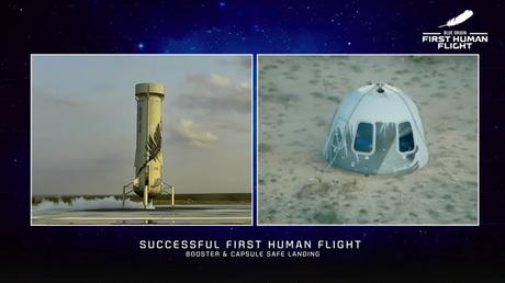 Blue Origin completa con éxito su primer vuelo espacial tripulado Blue Origin completa con éxito su primer vuelo espacial tripulado