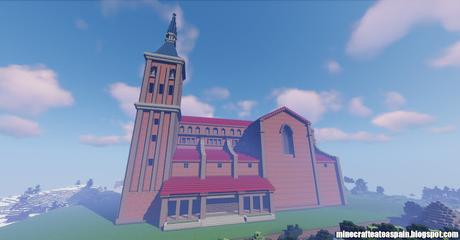 Réplica Minecraft de la Iglesia de Nuestra Señora de Asunción, Campo de Criptana, España.