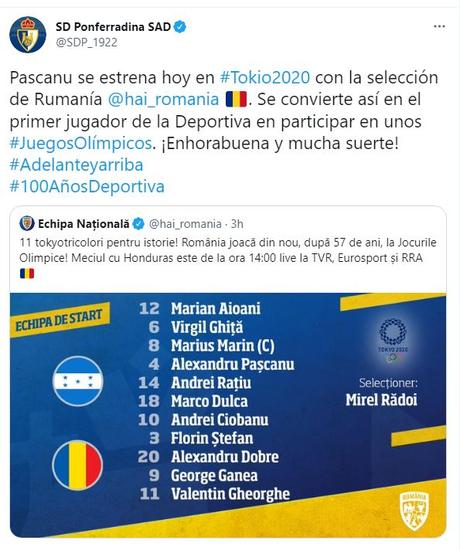 Un jugador de la Ponferradina se estrenó hoy en Tokio 2020 con su selección