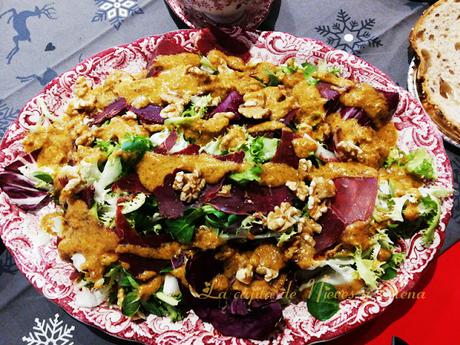 Ensalada de cecina y nueces con aliño italiano Ensalada de cecina y nueces con aliño italiano