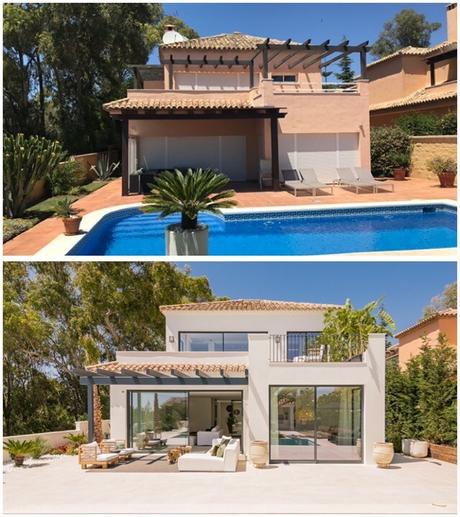 delikatissen villa marbella views villa lujo costa del sol reformed villa costa del sol reformas malaga reforma nordica marbella reforma moderna villa marbella modern interiors luxurious home house with social areas house with private pool contemporary interiors bedroom with ensuite bathroom  