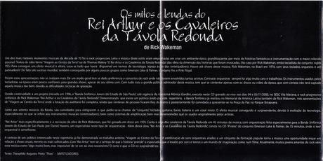 Banda Sinfônica Jovem do Estado de São Paulo - Os Mitos e Lendas do Rei Arthur e os Cavaleiros da Távola Redonda (2001) Banda Sinfônica Jovem do Estado de São Paulo - Os Mitos e Lendas do Rei Arthur e os Cavaleiros da Távola Redonda (2001)