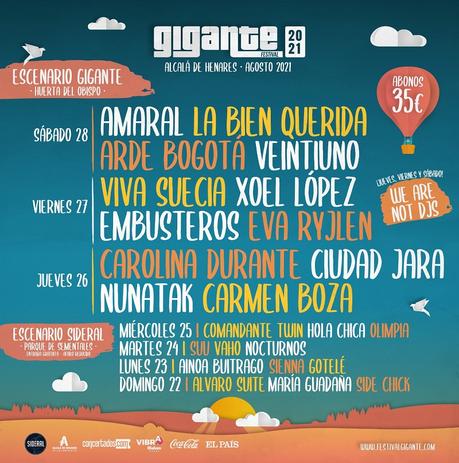 Festival Gigante 2021 en Alcalá de Henares: de pie, sin distancia, con mascarilla