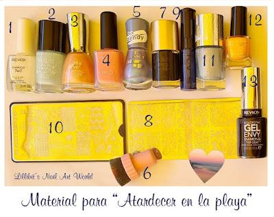 Reto Las locas del Nail Art julio 2021: Atardecer en la playa