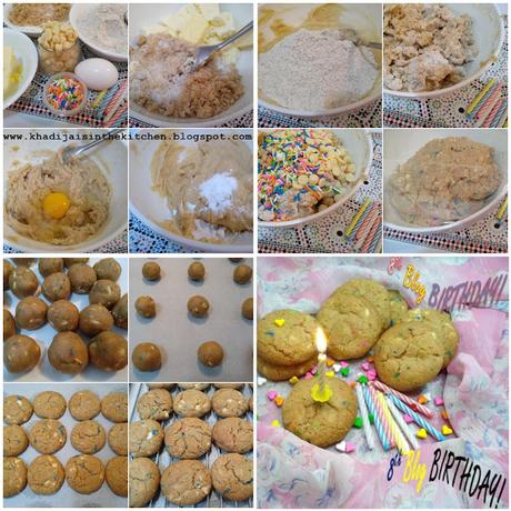 BISCUITS À LA FARINE DE BLÉ, AUX VERMICELLES COLORÉS ET AUX PÉPITES DE CHOCOLAT / WHOLE WHEAT FUNFETTTI CHOCOLATE CHIPS COOKIES / GALLETAS DE HARINA DE TRIGO. GRAGEAS DE COLORES Y CHISPAS DE CHOCOLATE  / بيسكوي بدقيق القمح و الشعيرية الملونة و حبيبات ا...