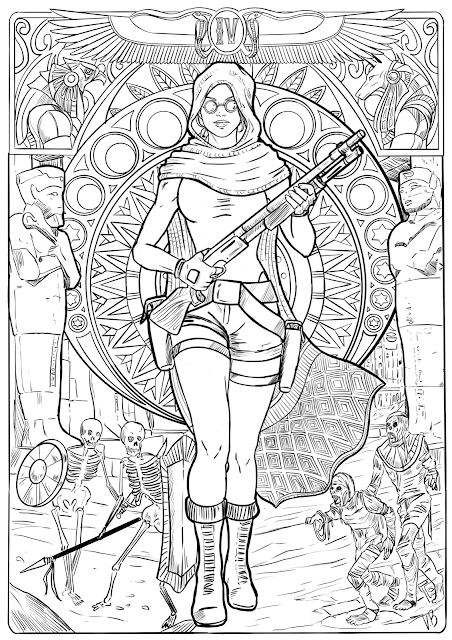 Celebrando el 25 cumpleaños de Lara Croft con laminas para colorear