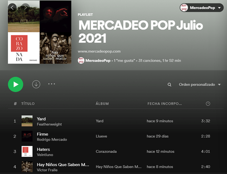 Las playlists de Mercadeo Pop: julio de 2021