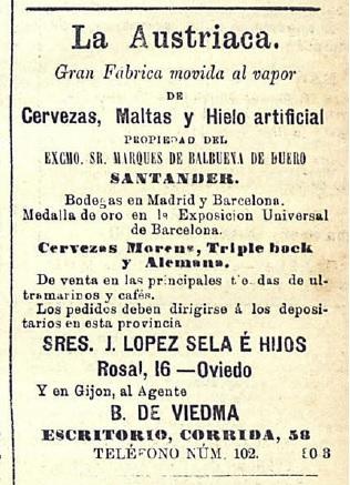 La guerra de las cervezas (Gijón, 1896)