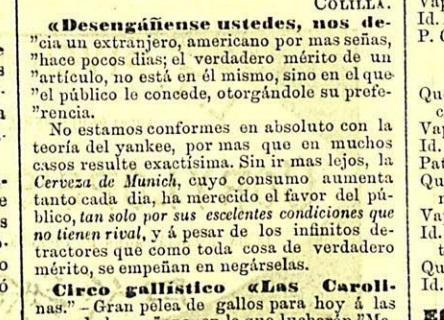 La guerra de las cervezas (Gijón, 1896)