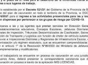 Regreso clases presenciales personal Educacíón Auxiliares