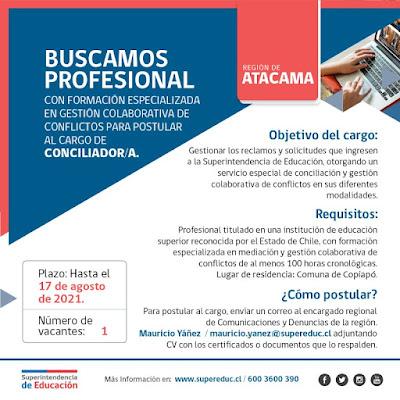 Oportunidades de empleos para Orientadores. Semana del 26-07 al 01-08 de 2021.