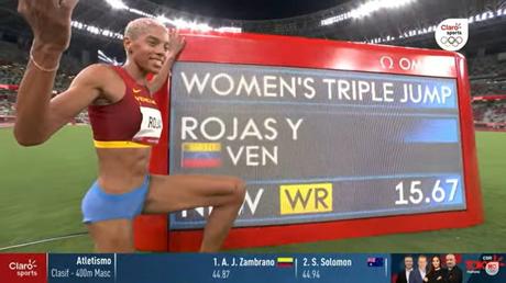 Yulimar Rojas es la primera mujer en romper récord mundial y olímpico en Salto Triple