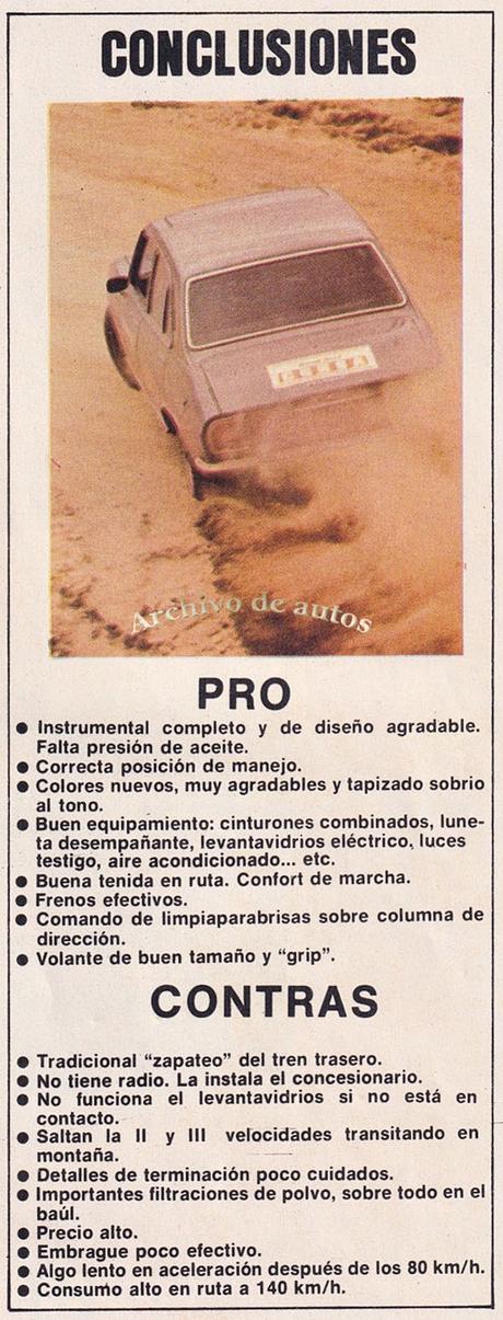 Road Test al Peugeot 504 SL de SAFRAR del año 1980