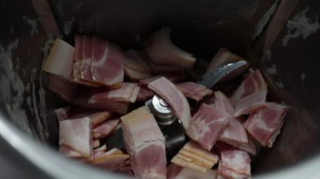 Quiche Lorraine de Bacón con Thermomix ® Ponemos el bacon y freímos