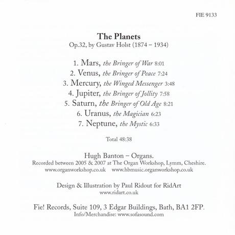 Hugh Banton ‎- The Planets (Gustav Holst 1874 - 1934) (2007)