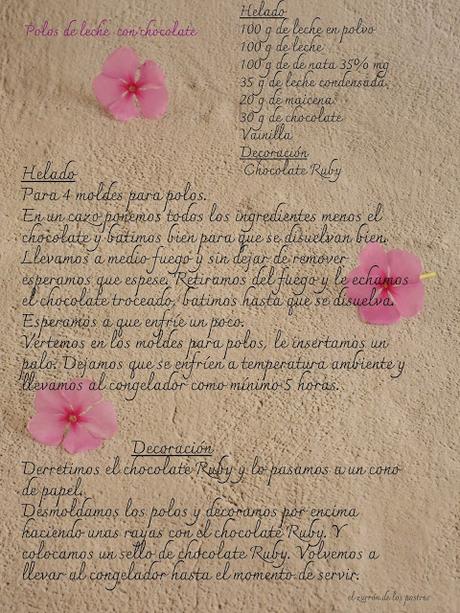 Polos de Leche con Chocolate