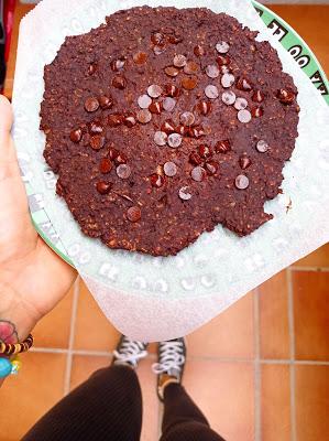Mega Cookie Doble Chocolate Al Microondas - Vegana & Sin gluten