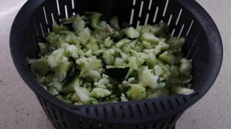 Dejamos en el cestillo para que se escurran