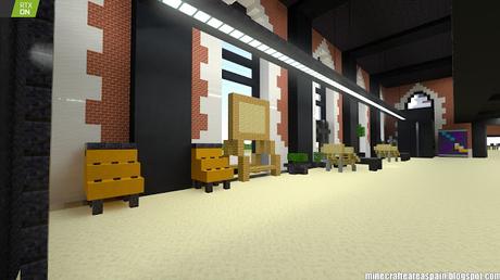 Minecrafteate en RTX: Réplica Minecraft de La Estación, Burgos, España.