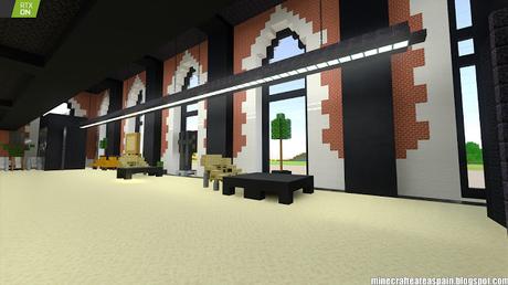 Minecrafteate en RTX: Réplica Minecraft de La Estación, Burgos, España.