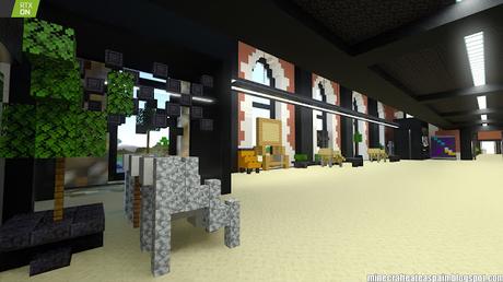 Minecrafteate en RTX: Réplica Minecraft de La Estación, Burgos, España.