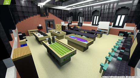 Minecrafteate en RTX: Réplica Minecraft de La Estación, Burgos, España.