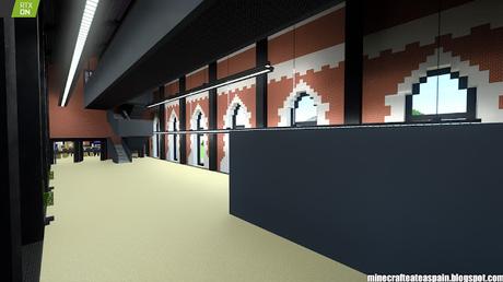 Minecrafteate en RTX: Réplica Minecraft de La Estación, Burgos, España.