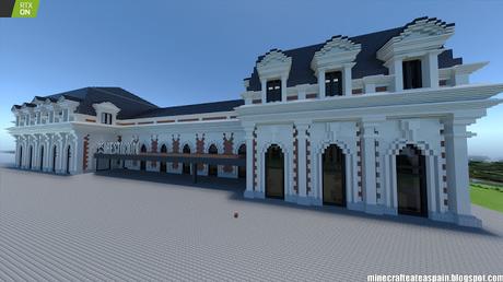 Minecrafteate en RTX: Réplica Minecraft de La Estación, Burgos, España.