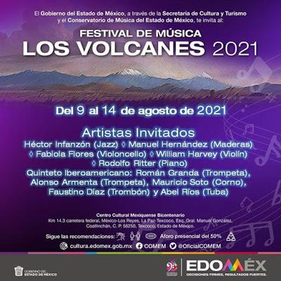 INVITAN AL PRIMER FESTIVAL DE MÚSICA LOS VOLCANES 2021 EN LA ZONA ORIENTE DEL ESTADO DE MÉXICO INVITAN AL PRIMER FESTIVAL DE MÚSICA LOS VOLCANES 2021 EN LA ZONA ORIENTE DEL ESTADO DE MÉXICO