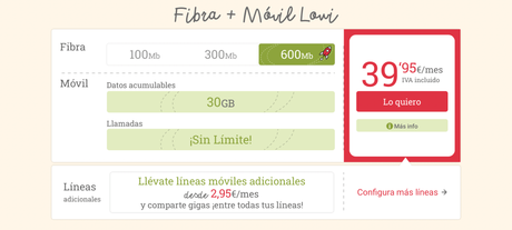 Nuevas tarifas de fibra y móvil de Lowi