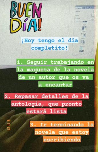 Tareas de la semana de una escritora