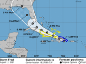 fortalece tormenta Fred, prévio iniciar entrada República Dominicana.