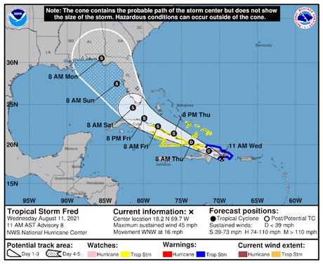 Se fortalece tormenta Fred, prévio iniciar entrada a República Dominicana.