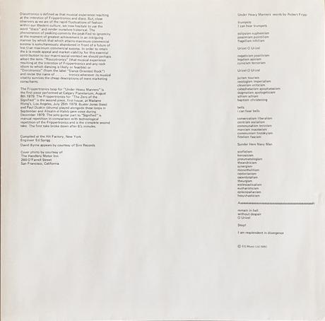 Robert Fripp - God Save The Queen / Under Heavy Manners (1980) Robert Fripp - God Save The Queen / Under Heavy Manners (1980)