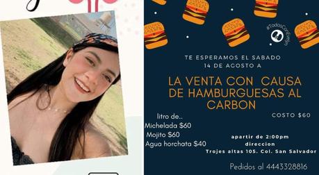 Venta de hamburguesas en apoyo a trasplante de riñón de Evelyn