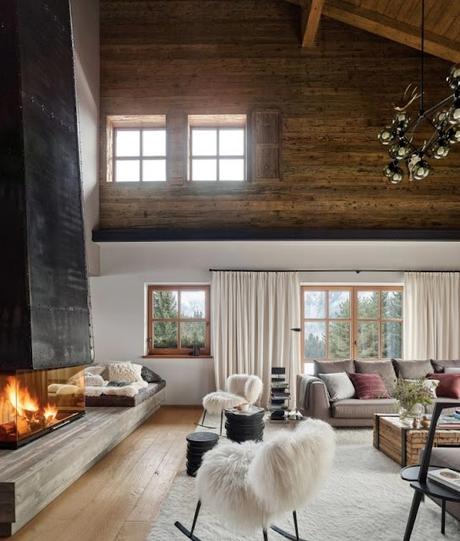 Living en Estilo Rustico