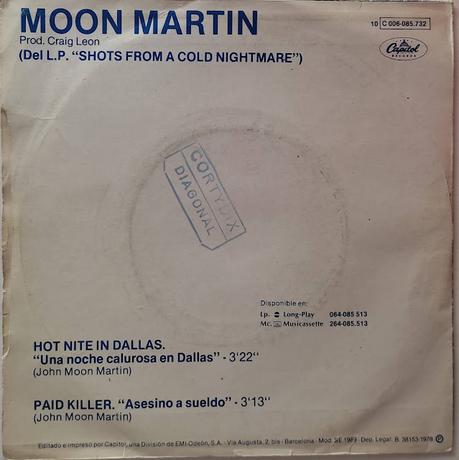 Moon Martin -Hot Nite In Dallas (Una Noche Calurosa En Dallas) 7