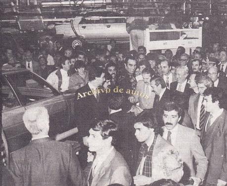 Inauguración de la planta de cataforesis de Renault Argentina en 1987