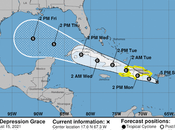 Nueva Grace cambia curso pronostica entre dominicano.